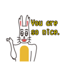 English version rabbit say（個別スタンプ：19）
