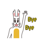 English version rabbit say（個別スタンプ：23）