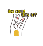 English version rabbit say（個別スタンプ：25）