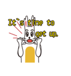 English version rabbit say（個別スタンプ：29）