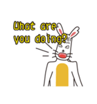 English version rabbit say（個別スタンプ：32）