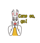 English version rabbit say（個別スタンプ：34）