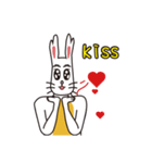 English version rabbit say（個別スタンプ：35）