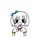Girl ,Blue Ribbon（個別スタンプ：1）