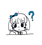 Girl ,Blue Ribbon（個別スタンプ：3）