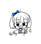 Girl ,Blue Ribbon（個別スタンプ：5）