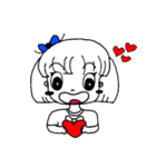 Girl ,Blue Ribbon（個別スタンプ：8）
