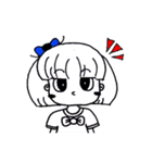 Girl ,Blue Ribbon（個別スタンプ：9）