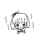 Girl ,Blue Ribbon（個別スタンプ：13）