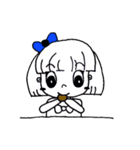 Girl ,Blue Ribbon（個別スタンプ：15）