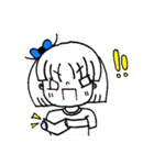 Girl ,Blue Ribbon（個別スタンプ：17）