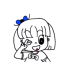Girl ,Blue Ribbon（個別スタンプ：18）