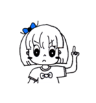 Girl ,Blue Ribbon（個別スタンプ：19）