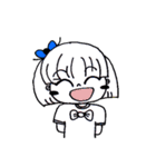 Girl ,Blue Ribbon（個別スタンプ：20）
