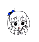 Girl ,Blue Ribbon（個別スタンプ：21）