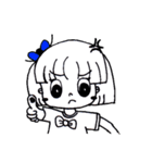Girl ,Blue Ribbon（個別スタンプ：22）