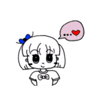 Girl ,Blue Ribbon（個別スタンプ：24）