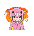Girl little pig（個別スタンプ：18）