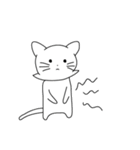 愉快な猫とアザラシ（個別スタンプ：1）