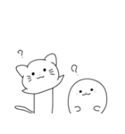 愉快な猫とアザラシ（個別スタンプ：7）