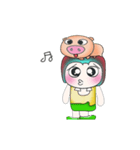 ..Mr. Kosuke and pig..（個別スタンプ：16）