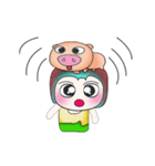 ..Mr. Kosuke and pig..（個別スタンプ：21）