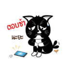 Naughty little black cat（個別スタンプ：7）