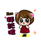 cat haha（個別スタンプ：5）