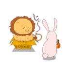 イケメンうさぎのペットはライオン（個別スタンプ：2）