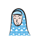 blue scarf woman（個別スタンプ：6）