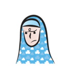blue scarf woman（個別スタンプ：10）