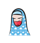 blue scarf woman（個別スタンプ：27）