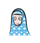 blue scarf woman（個別スタンプ：33）