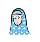 blue scarf woman（個別スタンプ：37）