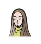 Long brown hair woman（個別スタンプ：4）
