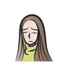 Long brown hair woman（個別スタンプ：5）