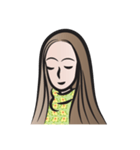 Long brown hair woman（個別スタンプ：9）