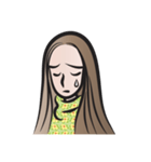 Long brown hair woman（個別スタンプ：13）