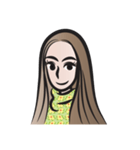 Long brown hair woman（個別スタンプ：14）