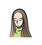 Long brown hair woman（個別スタンプ：15）
