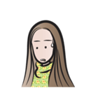 Long brown hair woman（個別スタンプ：30）