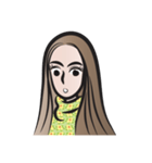 Long brown hair woman（個別スタンプ：34）