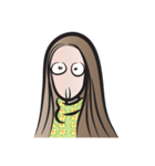 Long brown hair woman（個別スタンプ：36）