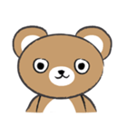 round round brown bear（個別スタンプ：1）