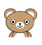 round round brown bear（個別スタンプ：2）