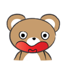round round brown bear（個別スタンプ：3）