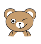 round round brown bear（個別スタンプ：4）