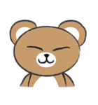 round round brown bear（個別スタンプ：7）