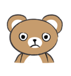 round round brown bear（個別スタンプ：34）