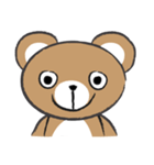 round round brown bear（個別スタンプ：36）